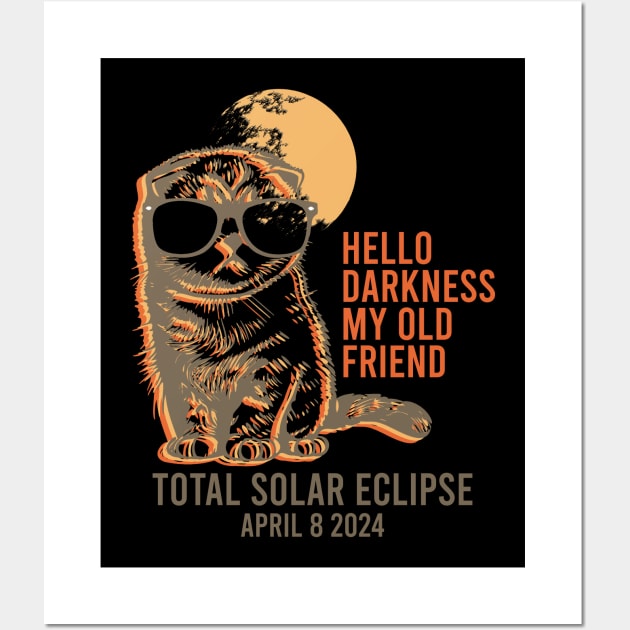 Hello Darkness My Old Friend Solar Eclipse April 08 2024 Wall Art by semrawud